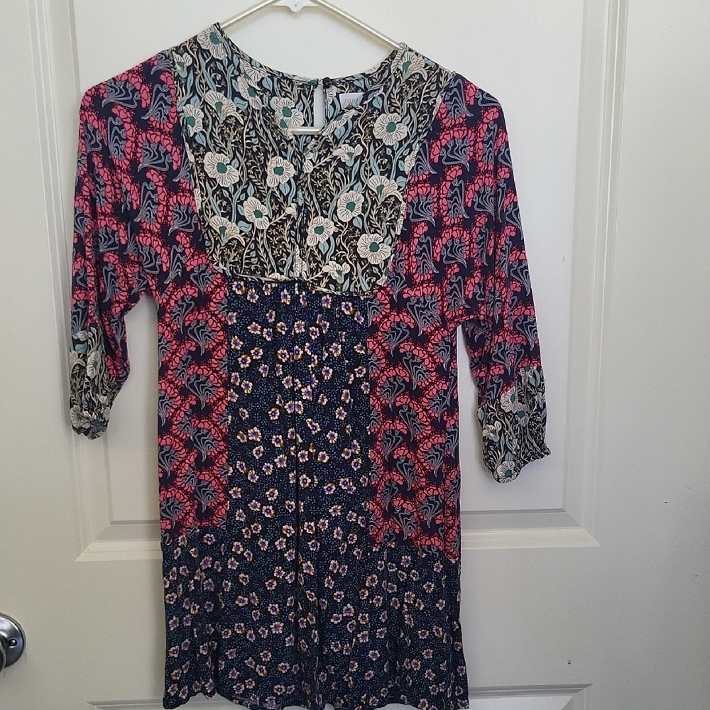 Zara Red and Blue Floral Dress